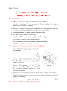 CORRELATION EQUATIONS: FORCED AND FREE CONVECTION  CHAPTER 10