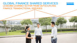 GLOBAL FINANCE SHARED SERVICES LESSONS LEARNED SO FAR FROM OUTSOURCING 1