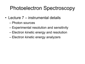 Instrument Design; Photon Sources and Electron Kinetic Energy Analyzers