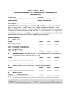 GEOINT Certificate Application Form