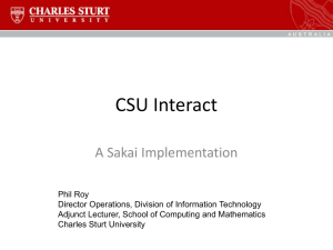 Sakai Implementation at CSU