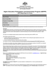 2010 HEPPP Reporting Proforma