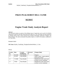 SkyBot Trade Study Method