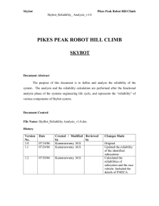 SkyBot Reliability Analysis