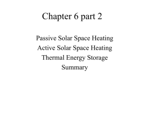 Chapter 6 part 2 Passive Solar Space Heating Active Solar Space Heating