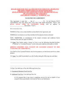 Facilities Use Agreement Template
