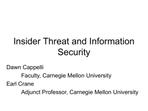Presentation: Insider Threat and Information Security