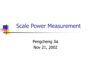 High Power Scale Measurement