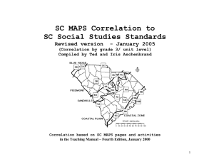 SC MAPS Correlation to SC Social Studies Standards