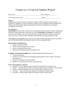 Campus as a Living Lab Supplies Request Form