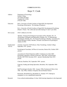 Kaye Cook's CV (DOC)