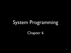 System Programming Chapter 6 1