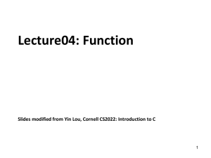 Lecture04: Function 1