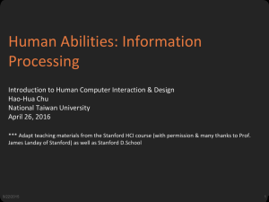 Human Abilities: Information Processing
