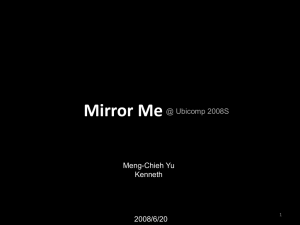 Mirror Me Meng-Chieh Yu Kenneth 2008/6/20