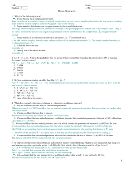 Confidence Interval Cheat Sheet