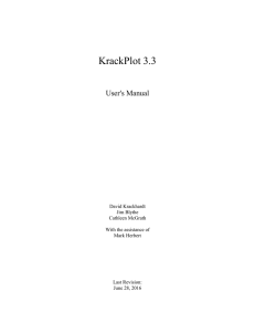 KrackPlot 3.3  User's Manual