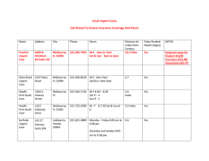 Urgent Care List