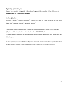 Supporting Information for; Disulfide Bond on Aggregation Propensity