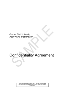 CSU Confidentiality Agreement