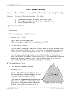 Prayer and the Ministry