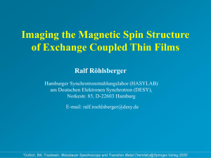 Roehlsberger_Spin Structure in Thin Films .ppt