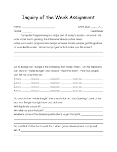 Inquiry of the Week Assignment