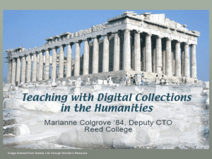 Teaching with Digital Collections in the Humanities (ppt)