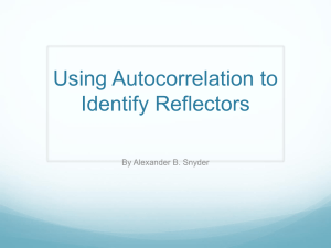 Using Autocorrelation to Identify Reflectors