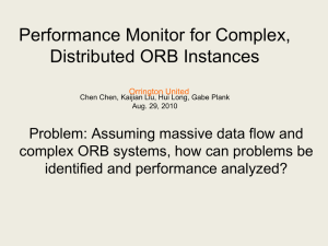Performance Monitor for Complex, Distributed ORB Instances