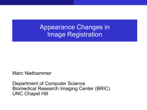 Niethammer appearance changes in image registation
