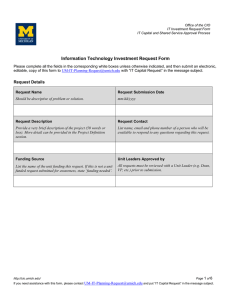 Information Technology Investment Request Form