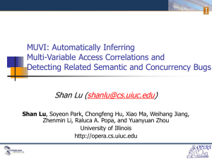 Shan Lu's slides on MUVI [ppt]