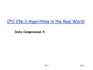 Transform Coding, JPEG, Wavelets, Compressing Graphs (. ppt )