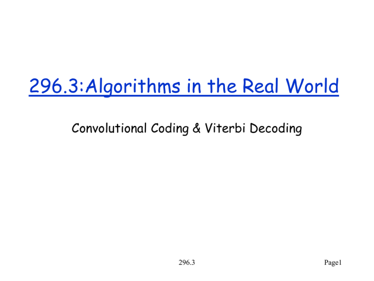 A Tutorial On Convolutional Coding With Viterbi Decod