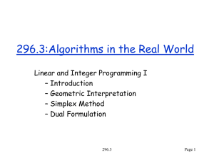 Linear Programming: the Simplex Method (. ppt )
