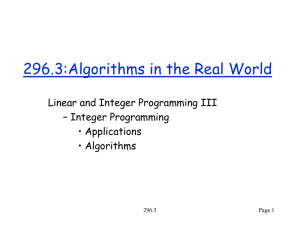 Integer Programming (. ppt )