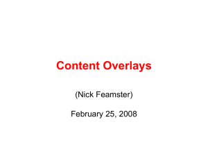 Content Overlays (Nick Feamster) February 25, 2008