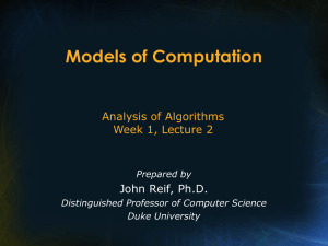 Models of Computation