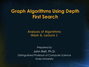 Graph Algorithms using Depth First Search