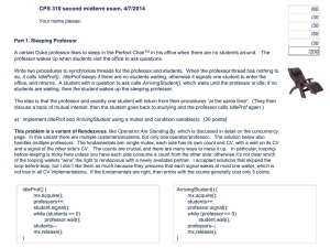 CPS 310 second midterm exam, 4/7/2014