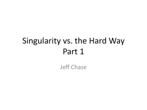 Singularity vs. the Hard Way Part 1 Jeff Chase