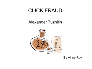 CLICK FRAUD Alexander Tuzhilin By Vinny Rey
