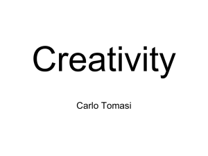 Creativity Carlo Tomasi