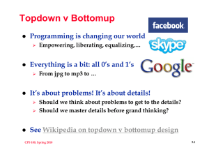 Topdown v Bottomup