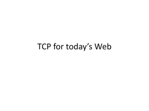 TCP for today’s Web