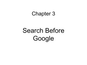 Search Before Google Chapter 3