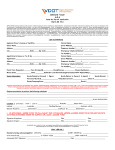 LAND USE PERMIT LUP-A Land Use Permit Application