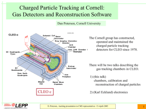 Charged Particle Tracking at Cornell: Gas Detectors and Reconstruction Software