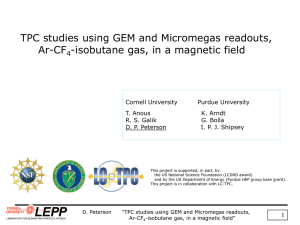 TPC studies using GEM and Micromegas readouts, Ar-CF 4